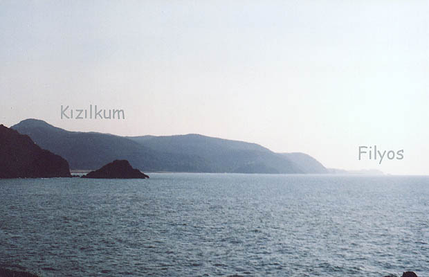 A far view to Kizilkum and Filyos from Mugada